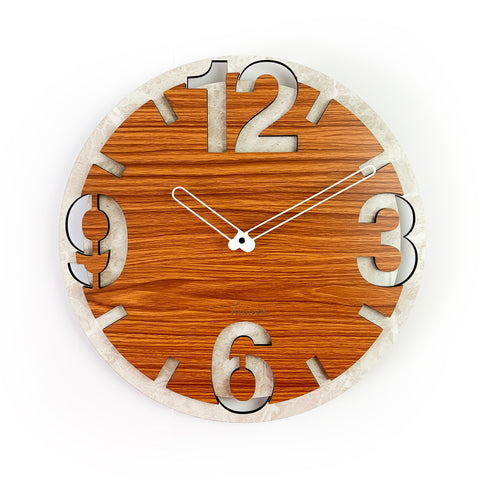 Townside Wall Clock, Round Modern Classic Big Four Numbers (12 inch Dial)