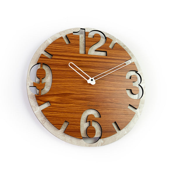 Townside Wall Clock, Round Modern Classic Big Four Numbers (12 inch Dial)