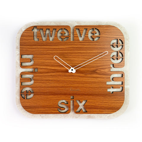 Wall Clock, Rectangular Big Four Letters (14x12 inch Dial)