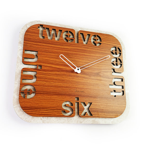 Wall Clock, Rectangular Big Four Letters (14x12 inch Dial)