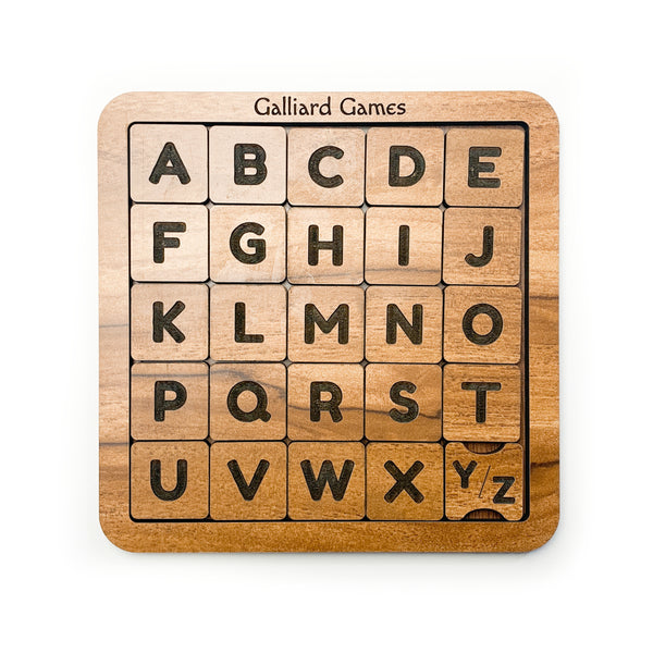 Galliard Games Wooden Slide Fifteen Puzzle 5x5