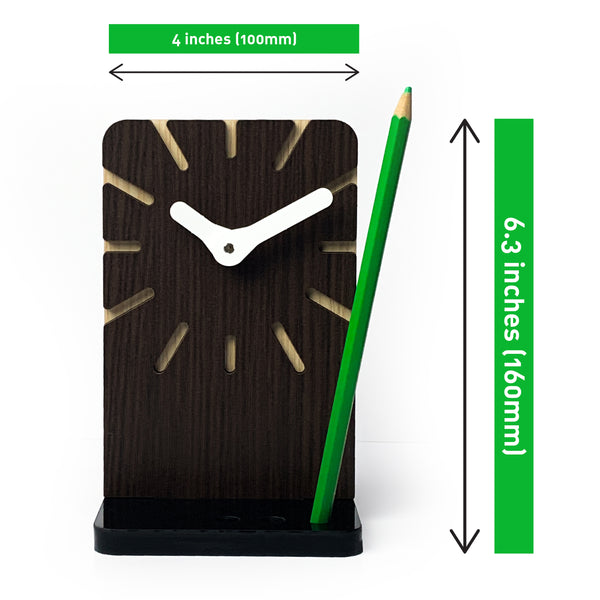 Galliard Games Townside Wooden MDF Desk Table Clock Measurements