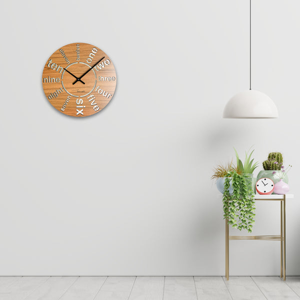 Galliard Games Townside Wooden MDF Wall Clock in the Living Room