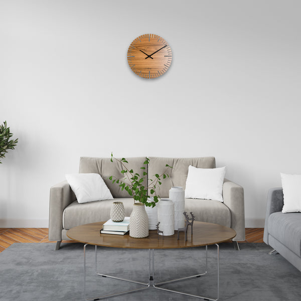 Galliard Games Townside Wooden MDF Wall Clock in Living Room