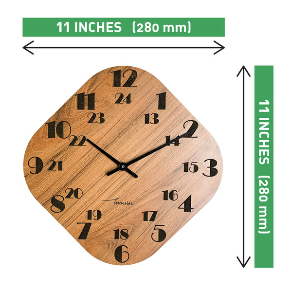 Galliard Games Townside Wooden MDF Wall Clock 24 Hour Measurements