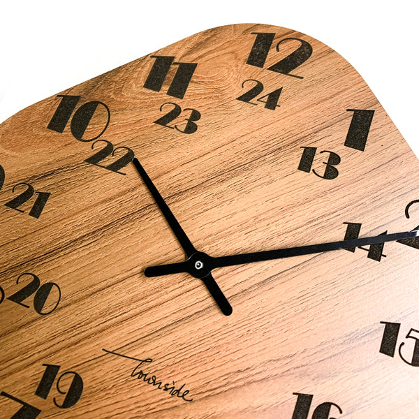 Galliard Games Townside Wooden MDF Wall Clock 24 Hour Close-up