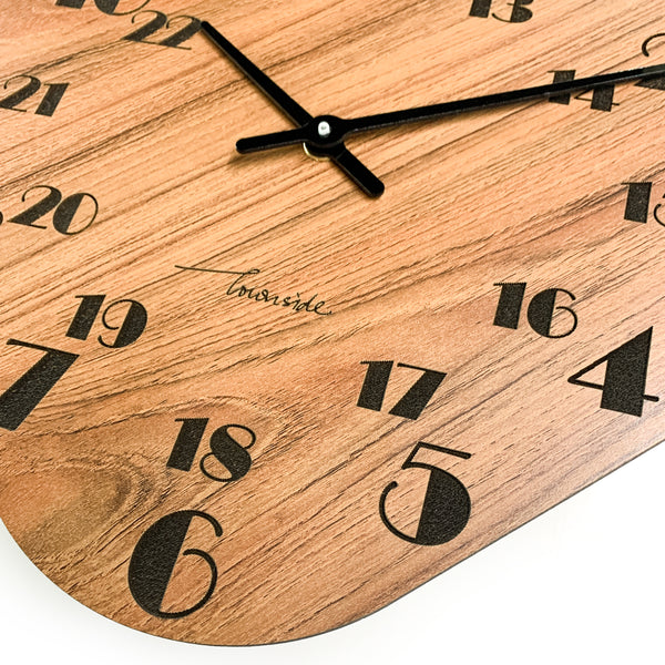 Galliard Games Townside Wooden MDF Wall Clock 24 Hour Close-up