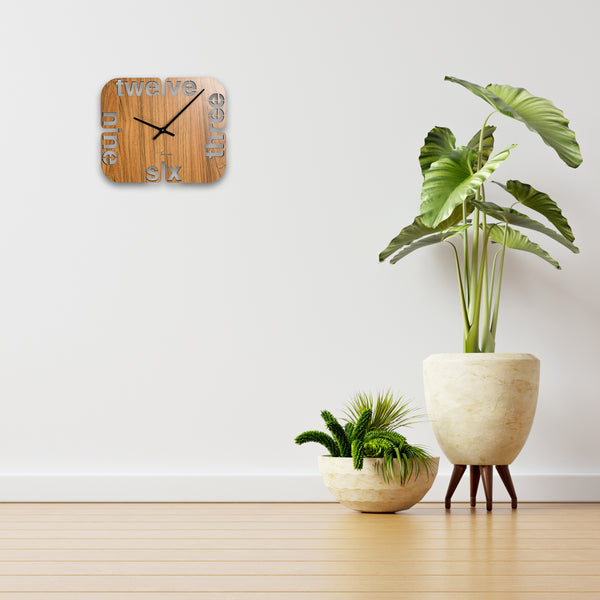 Galliard Games Townside Wooden MDF Wall Clock in Living Room