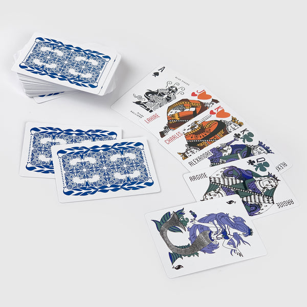 Townside and Blue Pisces Playing Cards Deck in Poker Side Brick