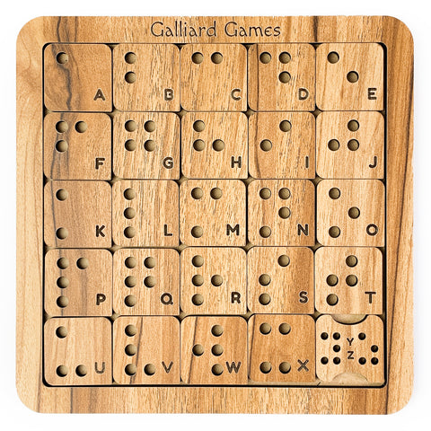Galliard Games Braille Alphabet Slide Fifteen Puzzle Product Photo