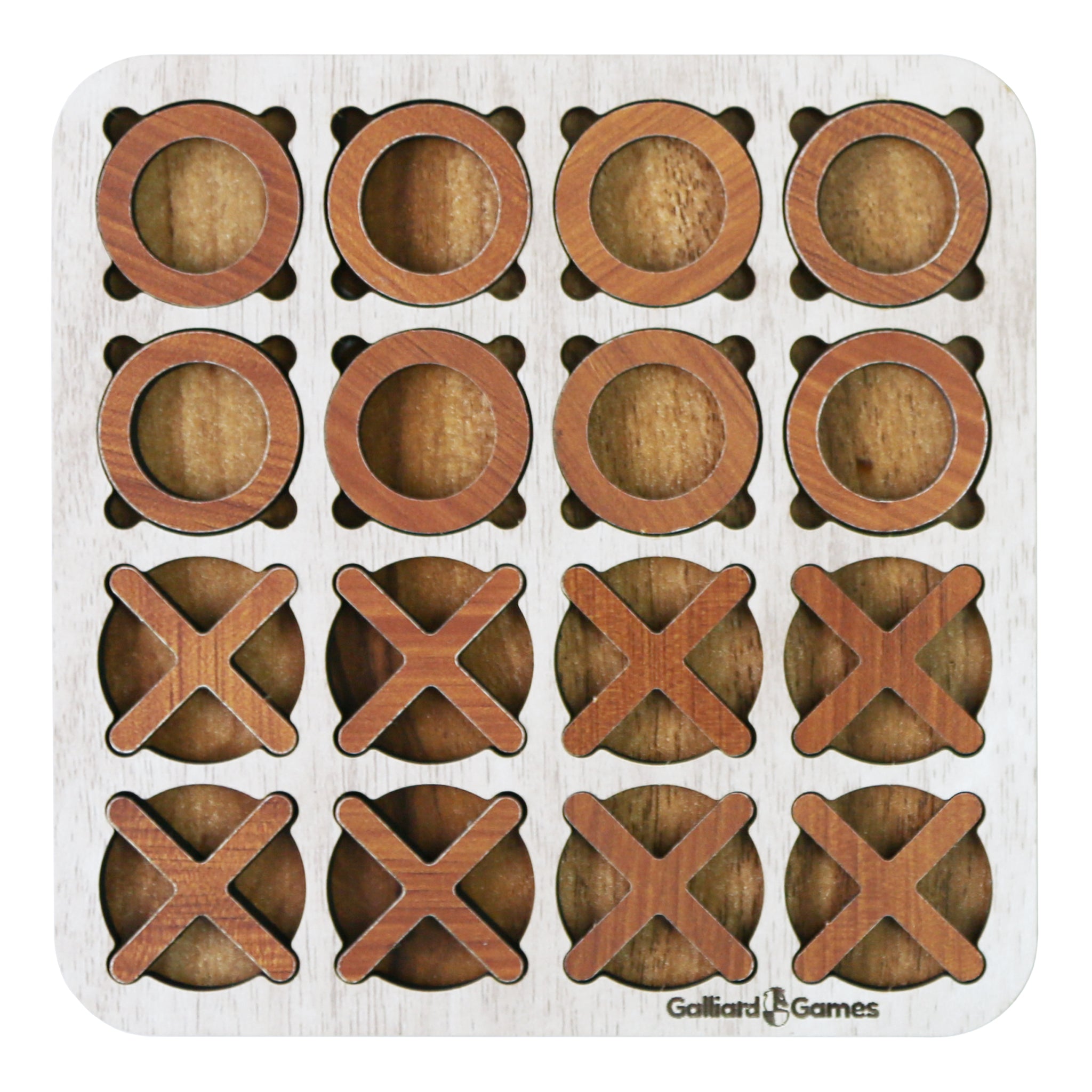 Galliard Games Tic Tac Toe, Noughts and Crosses Game (4x4 Board)