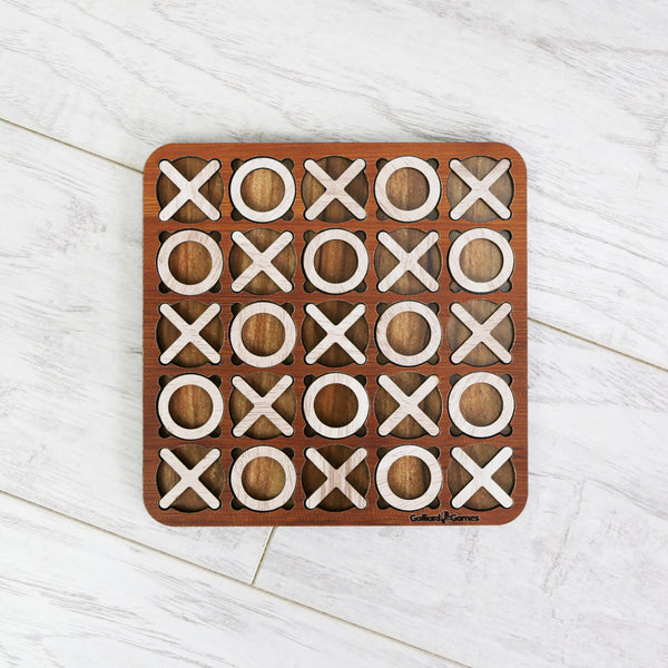 Galliard Games Tic Tac Toe, Noughts and Crosses Game (5x5 Board)