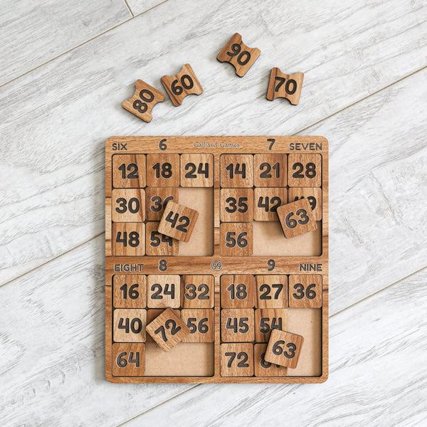 Galliard Games Times Table Slide Fifteen Puzzle (Table of 6, 7, 8 & 9)