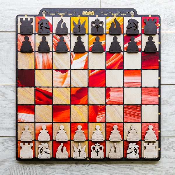 Galliard Games Wall Chess with Black Chessmen (Ruby Dunes)