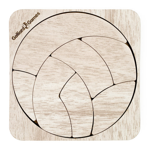 Galliard Games Wooden Shape Fit Puzzle, Circle Type 2