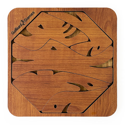 Galliard Games Wooden Shape Fit Puzzle, Fish Fit