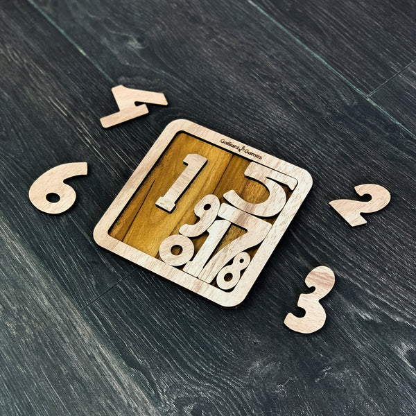 Wooden Shape Fit Puzzle, Irregular Number Fit