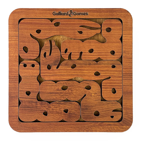 Galliard Games Wooden Shape Fit Puzzle, Worms Fit
