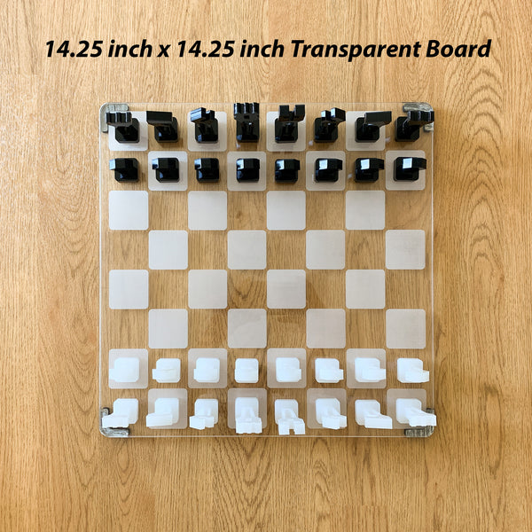 galliard games sacrosanct chess on transparent board