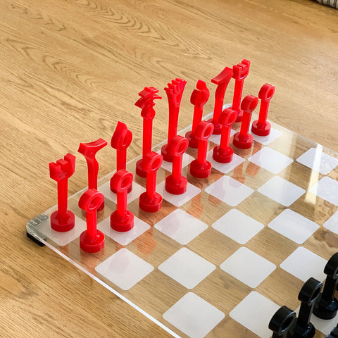 galliard games imperial chess on transparent board