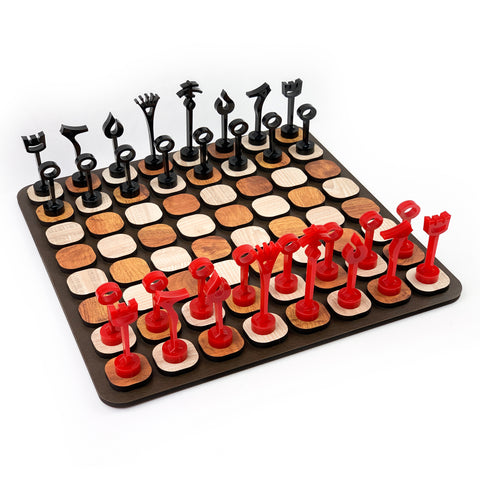 Galliard Games Imperial Chess on 3D Board Red and Black
