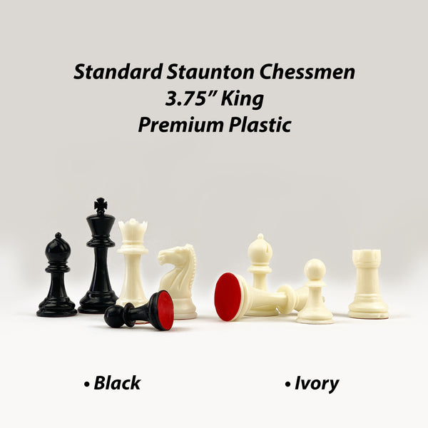 Galliard Games Vintage Map of India Chess Staunton Premium Plastic Chessmen