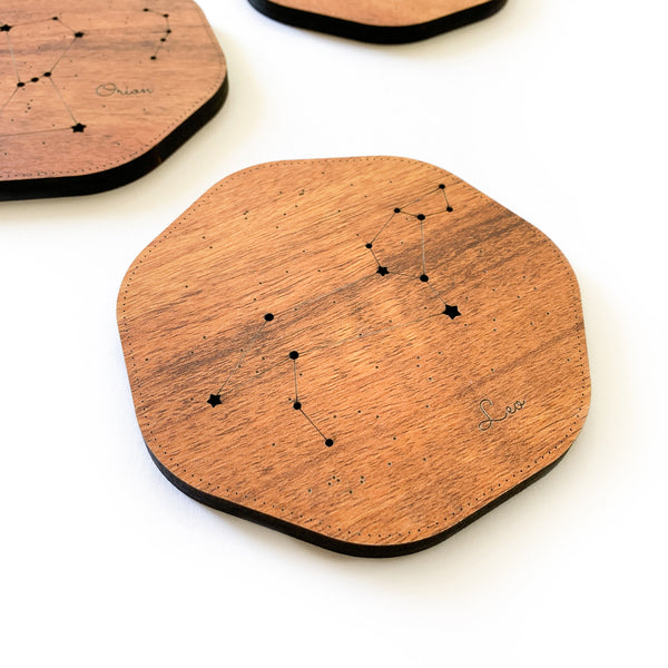 Townside Constellation Coasters Red Leo