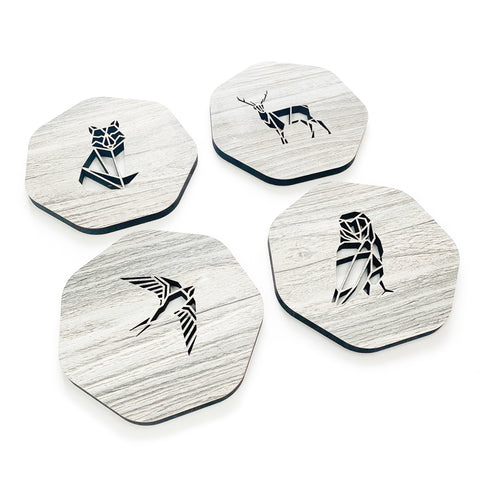 townside animals coasters white