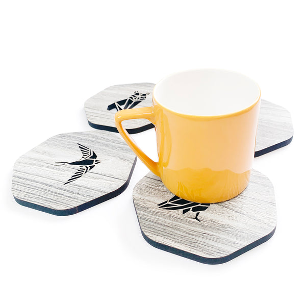 townside animals coasters white with yellow cup
