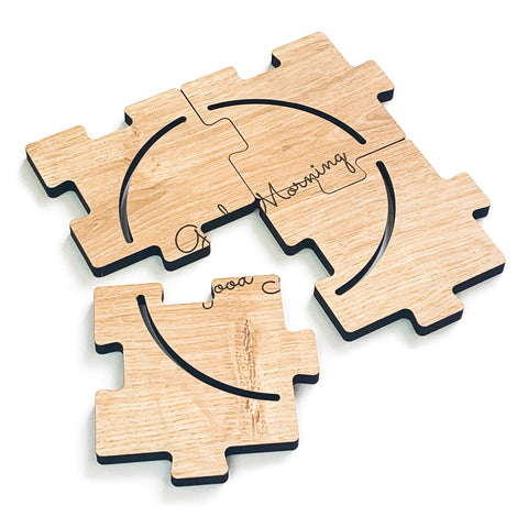 townside good morning puzzle coasters