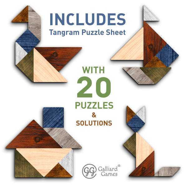 Galliard Games Tangram Puzzle Challenges and Solutions