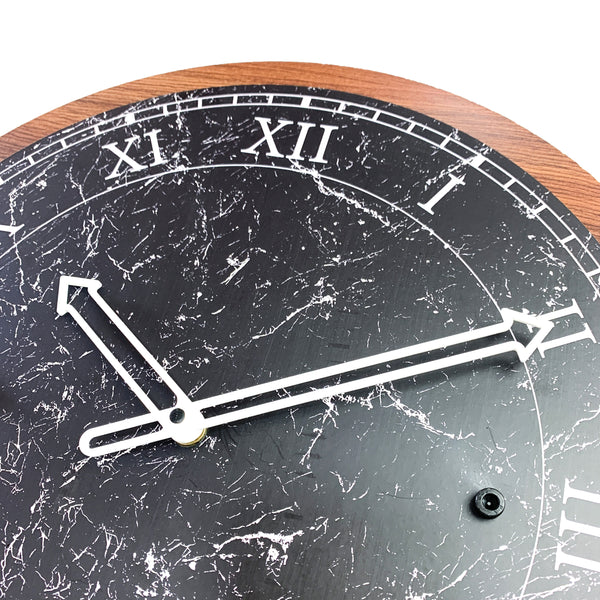 Townside Pendulum Printed Clocks - Black Stone Dial Print