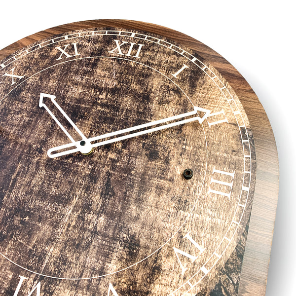 Townside Pendulum Printed Clocks - Raw Wood Dial Print