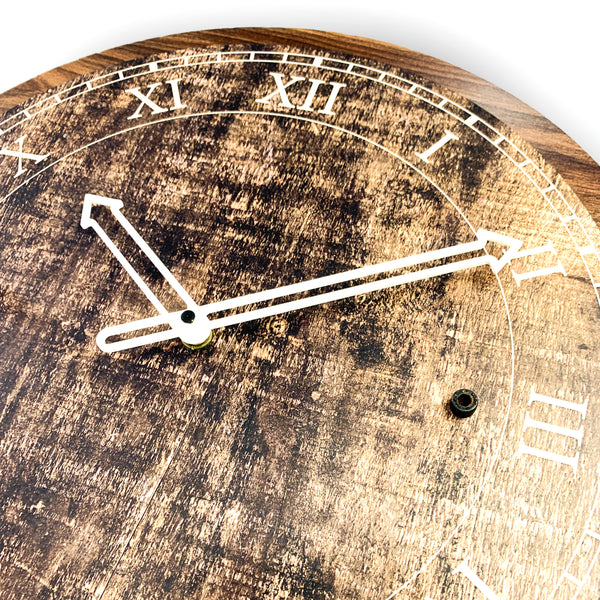 Townside Pendulum Printed Clocks - Raw Wood Dial Print