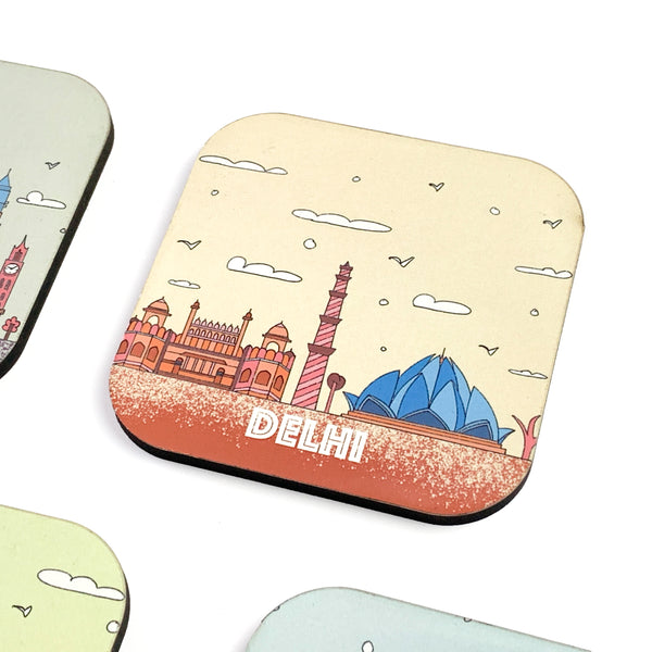 Townside Indian Cities Virtuoso Coasters, Set of 4
