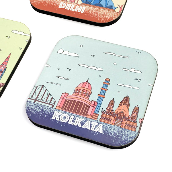 Townside Indian Cities Virtuoso Coasters, Set of 4