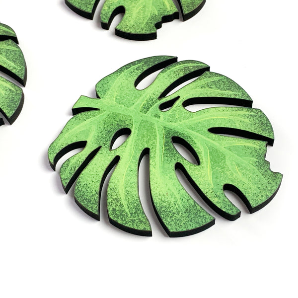 Townside Green Leaflets Virtuoso Coasters, Set of 4