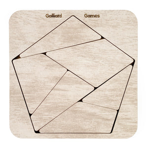 Galliard Games Wooden Shape Fit Puzzle, Pentagonal